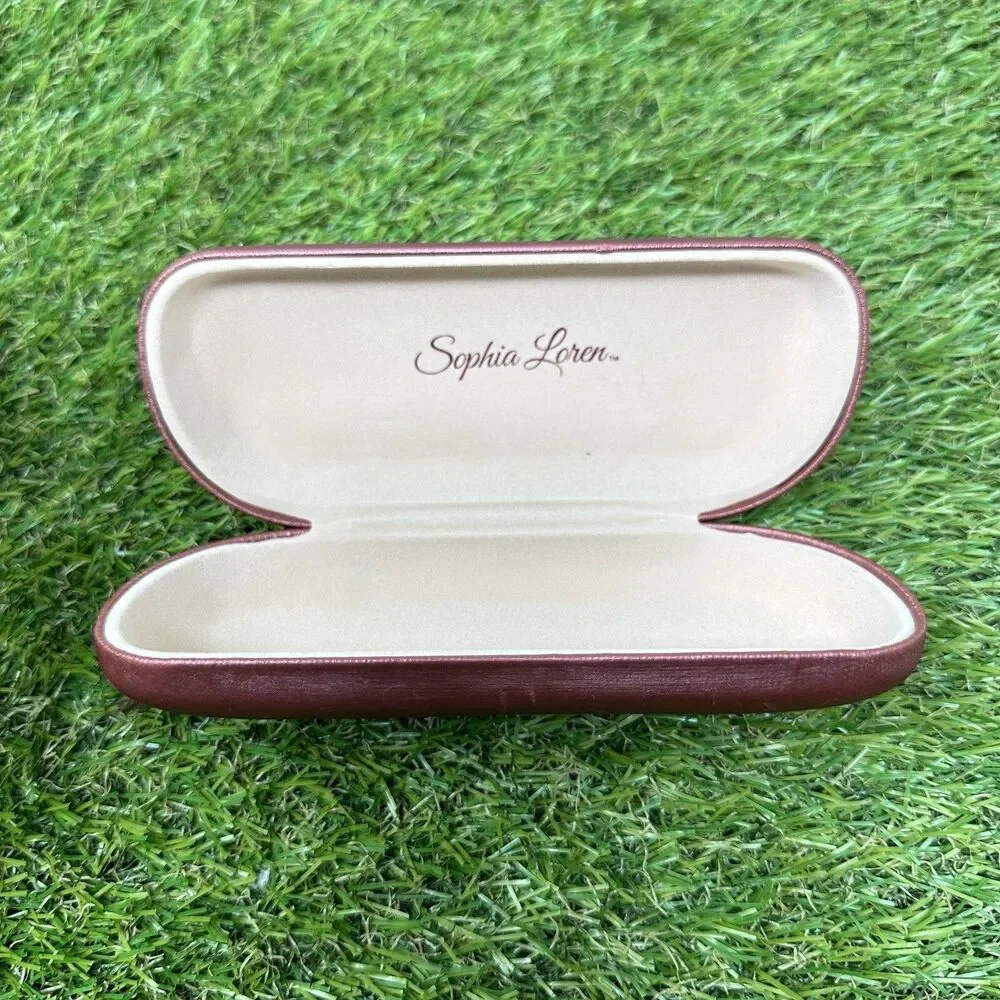Sophia Loren Champagne Clamshell Glasses Case